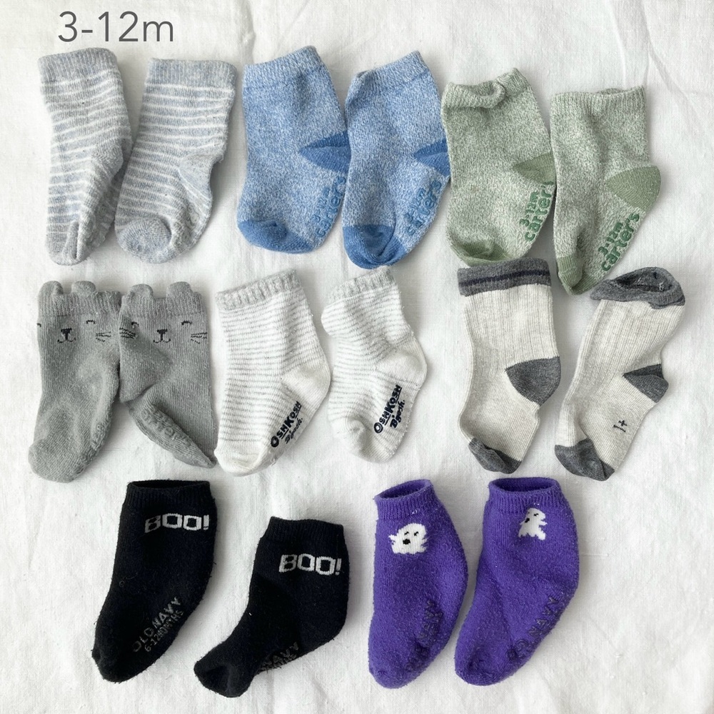 (🎨$3 PLAY) 3-12 Months Carter’s Old Navy OshKosh Baby Socks Lot